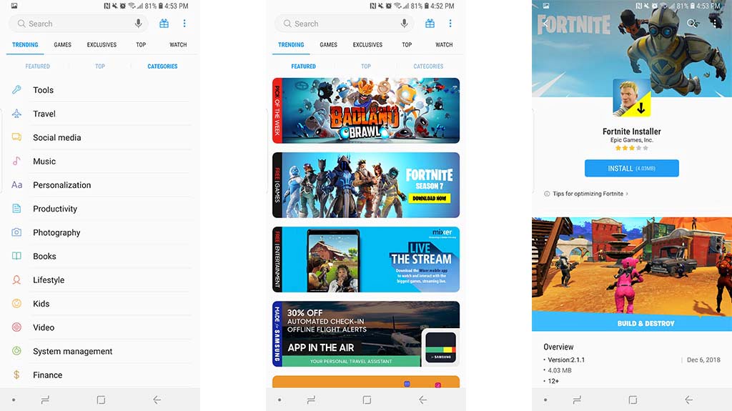 Samsung Galaxy Apps screenshot